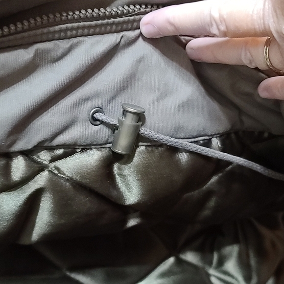 Members Only Men's Winter Coat KHAKI GREEN Snaps/Zips Quilted Lining Size XL EUC - Picture 6 of 12